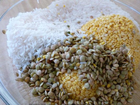 The Trifecta: Rice Lentils & Mung Beans